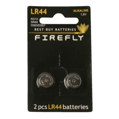 Knappcellebatterier^Firefly Knappcellebatteri LR44 2 stk.