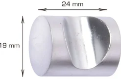 Grep & Hengsler^Home it Knott sylinder 19 mm krom - 2 stk.