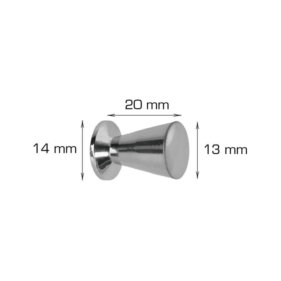 Grep & Hengsler^Home it Knott trapez 13 mm matt krom - 2 stk.