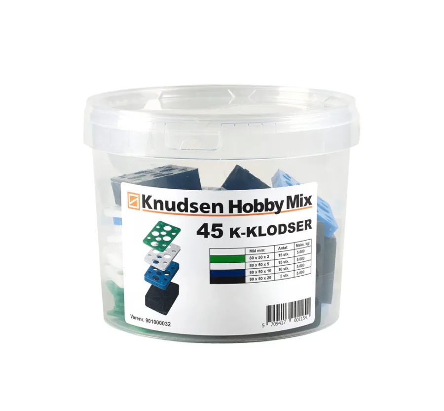 Kiler^Knudsen Kilen K-klosser - 45 stk