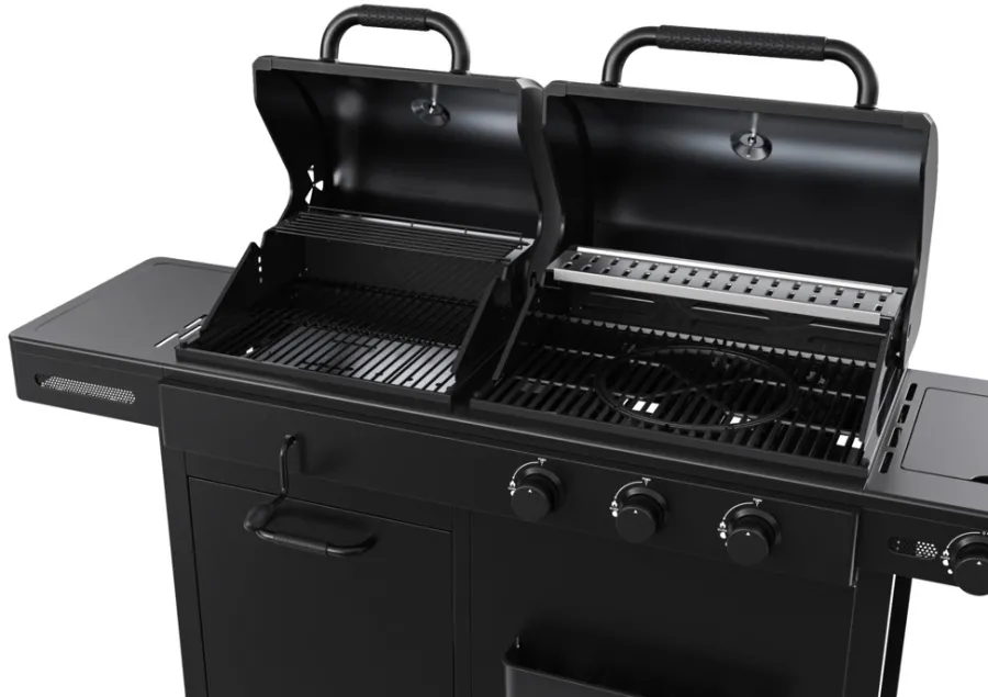 Gassgrill^Grillexpert Kombigrill til gass og kull - ® Svart