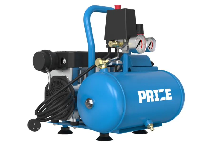 Kompressor^PRIZE Kompressor stillegående 0,75 hk og 6 liters tank -
