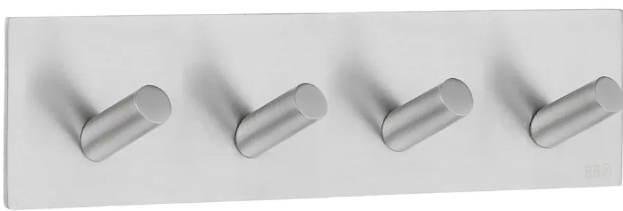 Håndkleholdere|Knagger & Knaggrekker^Beslagsboden Kroklist m/4 kroker selvklebende - rustfritt stål