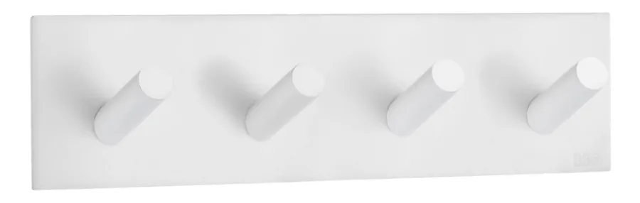 Håndkleholdere|Knagger & Knaggrekker^Beslagsboden Kroklist m/4 kroker selvklebende - matt hvit