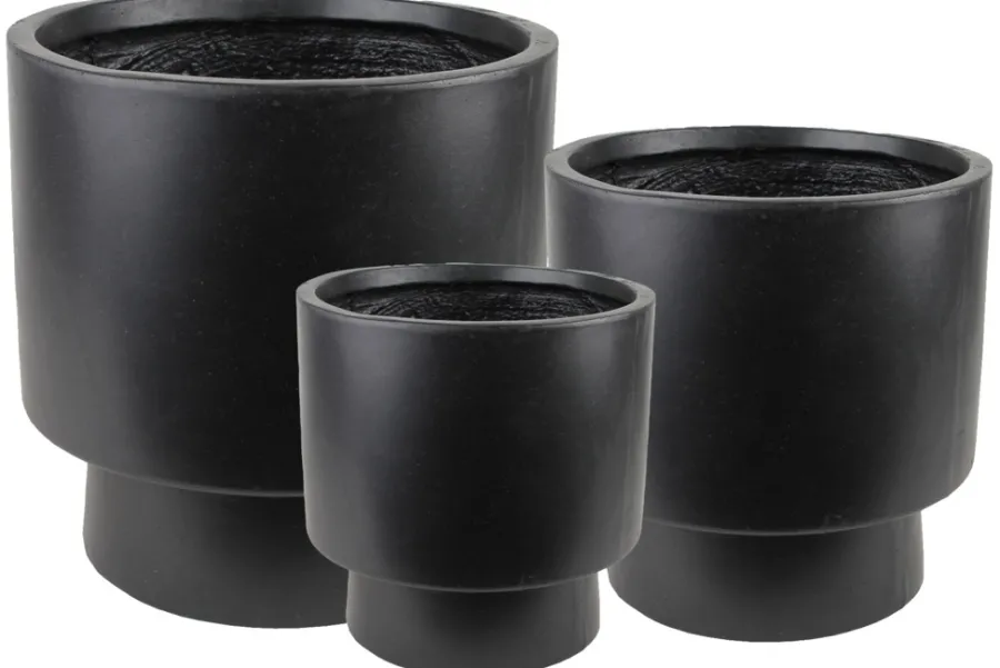 Krukker^Scan-Pot Krukkesett Fiber Ø24/30/37 cm Svart