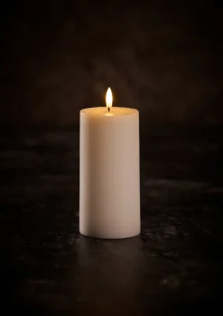 Dekorativ Belysning - Innendørs^DAY Kubbelys med 3D LED-flamme H15 cm