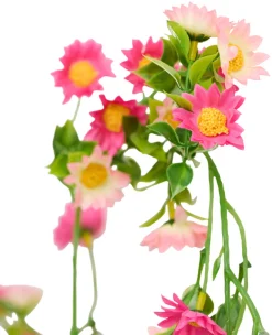 Kunstige Planter^ Kunstig blomsterranke rosa 210 cm