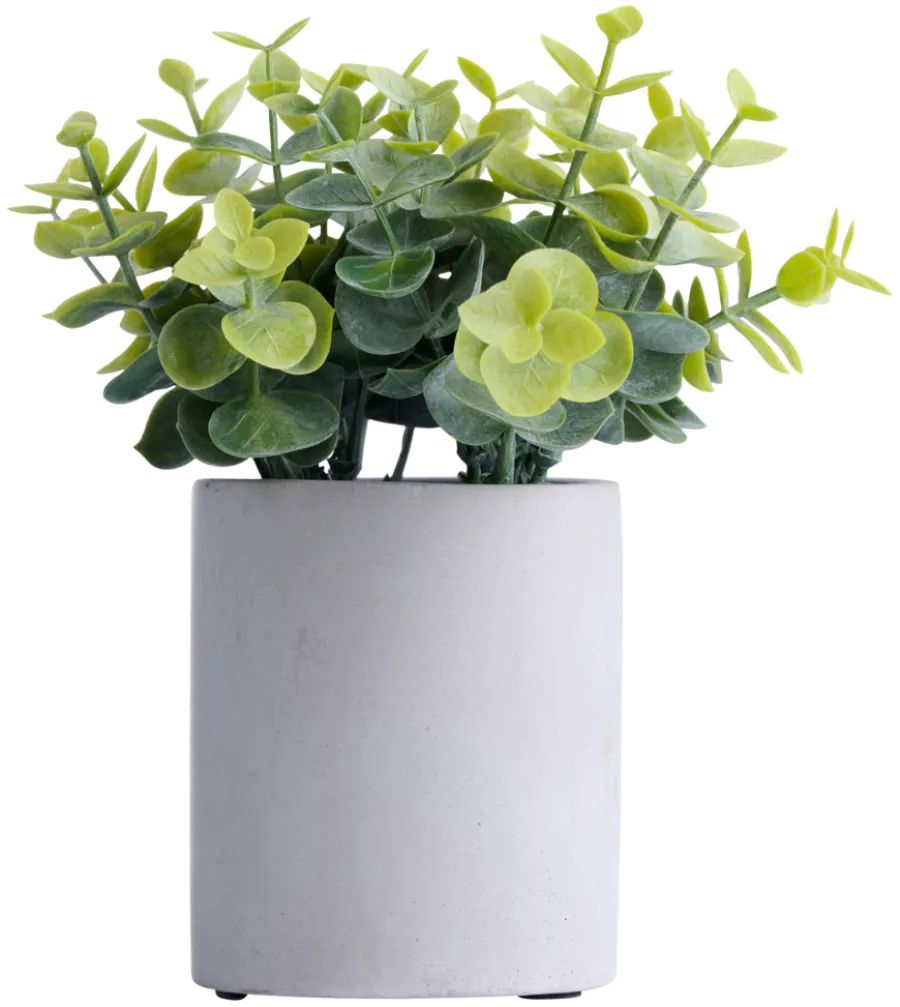 Kunstige Planter^ Kunstig buksbom H19 cm Grå og grønn
