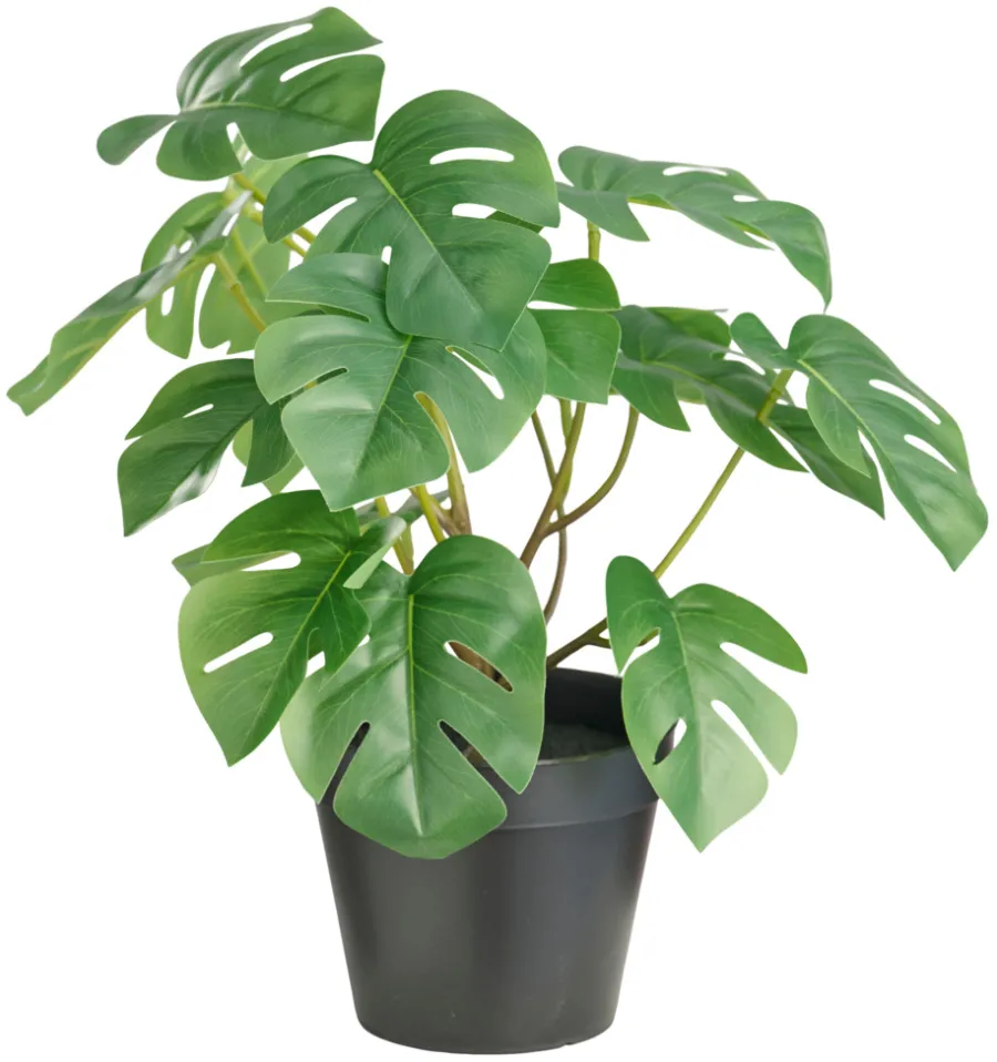 Kunstige Planter|Boliginnredning^DAY Kunstig monstera plante i potte H32 cm innendørs -