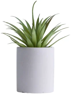 Kunstige Planter^ Kunstig plante agave H19 cm Grå og grønn