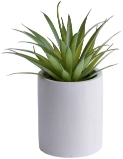 Kunstige Planter^ Kunstig plante agave H19 cm Grå og grønn