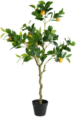 Kunstige Planter^ Kunstig sitrontre 120 cm