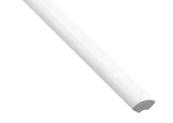 Lister^Hornbaek Kvartstafflist plast hvit – 10 x 10 x 3000 mm