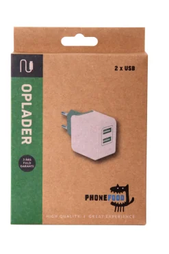 Kabler & Adaptere^PhoneFood Lader med 2 USB porter
