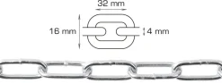 Kjettinger & Vaiere^Home it Langlenket kjetting 4 mm x 2 meter