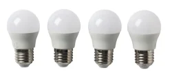 Led-Pærer^ LED-pære krone 4,2 W E27 4-pk.