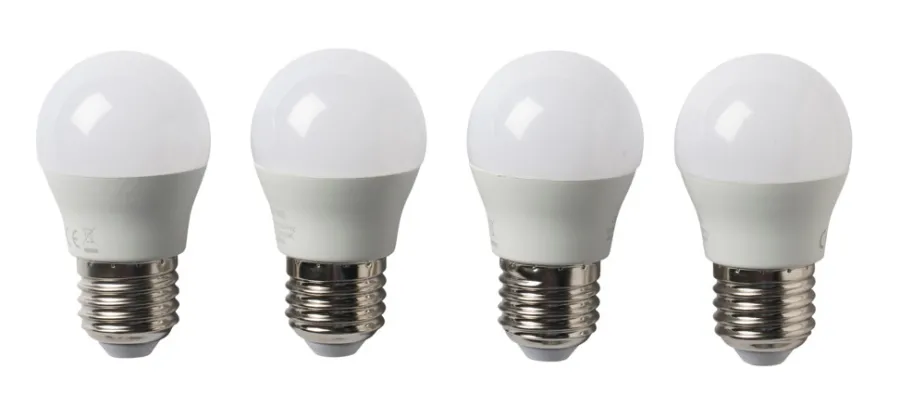 Led-Pærer^ LED-pære krone 4,2 W E27 4-pk.