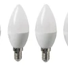Led-Pærer^ LED-pære 4-pk mignon E14 4,9 W