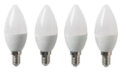 Led-Pærer^ LED-pære 4-pk mignon E14 4,9 W