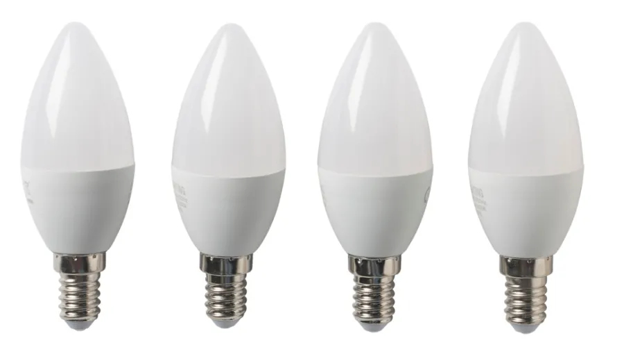 Led-Pærer^ LED-pære 4-pk mignon E14 4,9 W