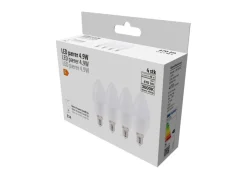 Led-Pærer^ LED-pære 4-pk mignon E14 4,9 W