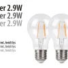 Led-Pærer^ LED-pærer standard 2,9 W E27 - 2-pk.
