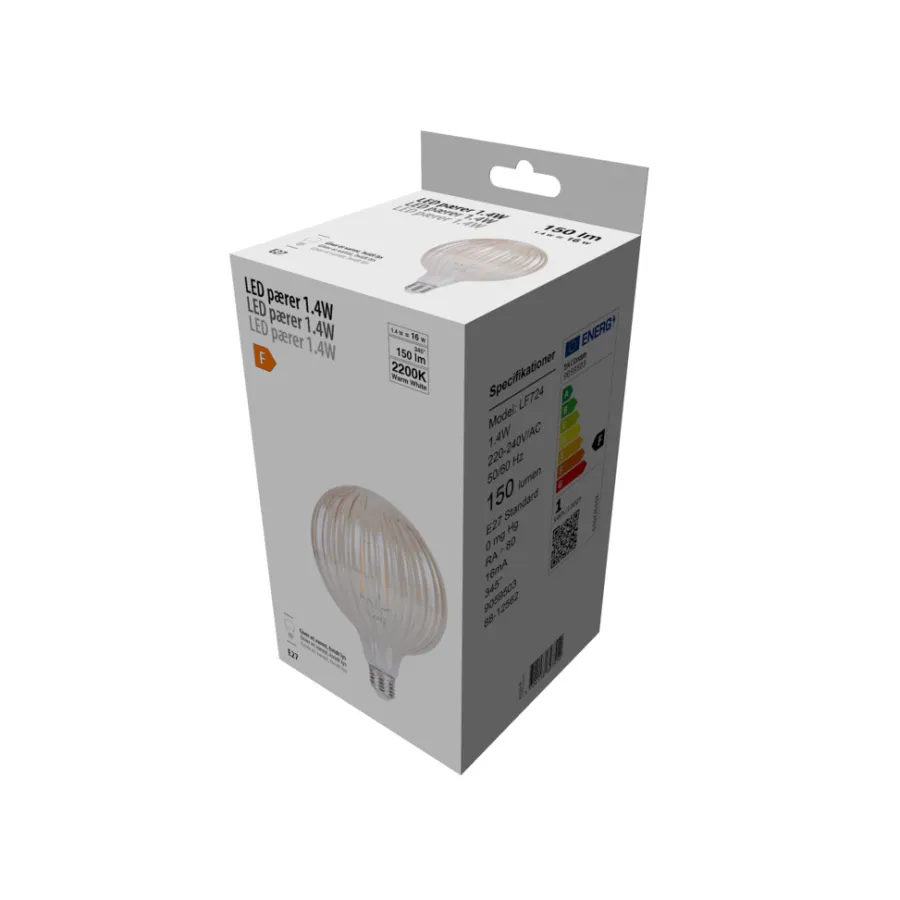 Led-Pærer^ LED-pære Stripes Amber 1,4 W E27