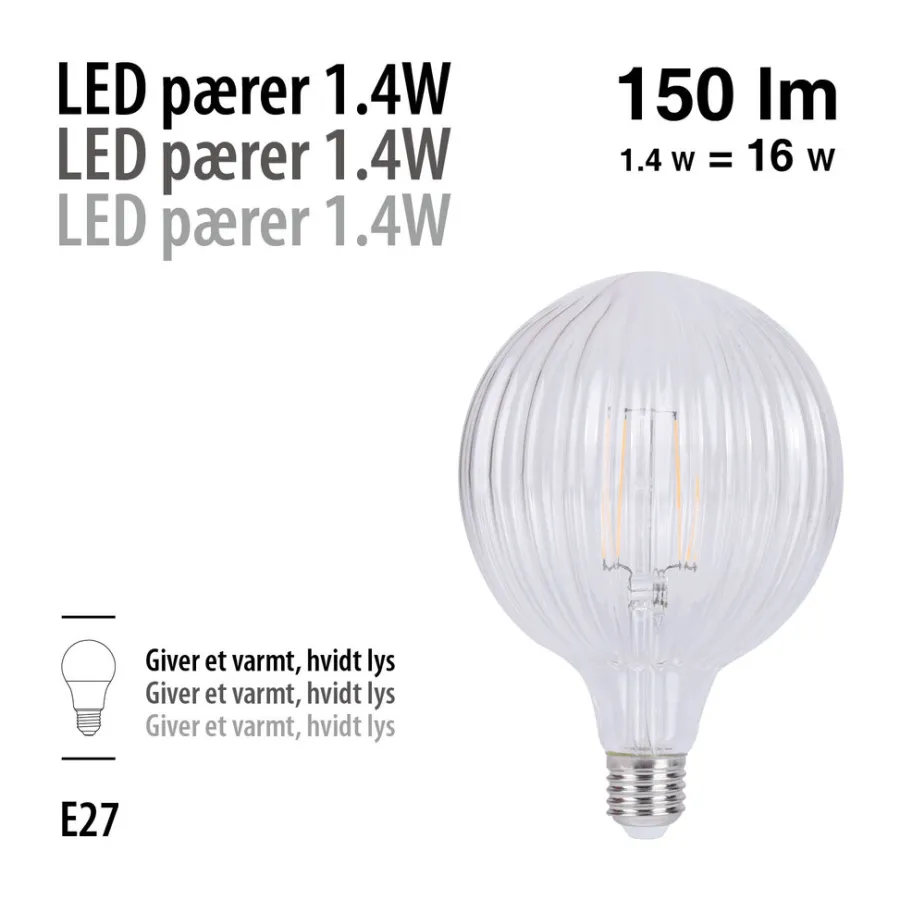Led-Pærer^ LED-pære Stripes 1,4 W E27