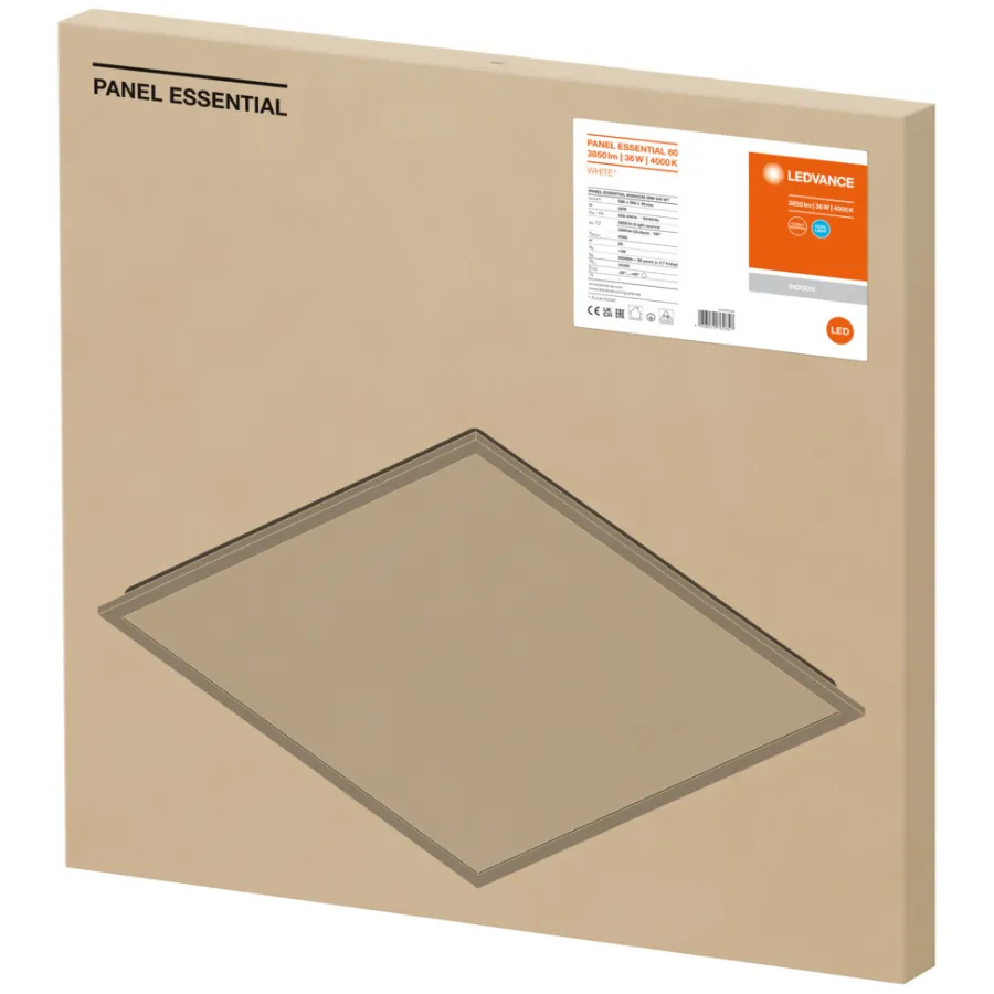 Vegglamper|Taklamper^LEDVANCE Panel Essential til innfelling 36 W 600 x 600 mm