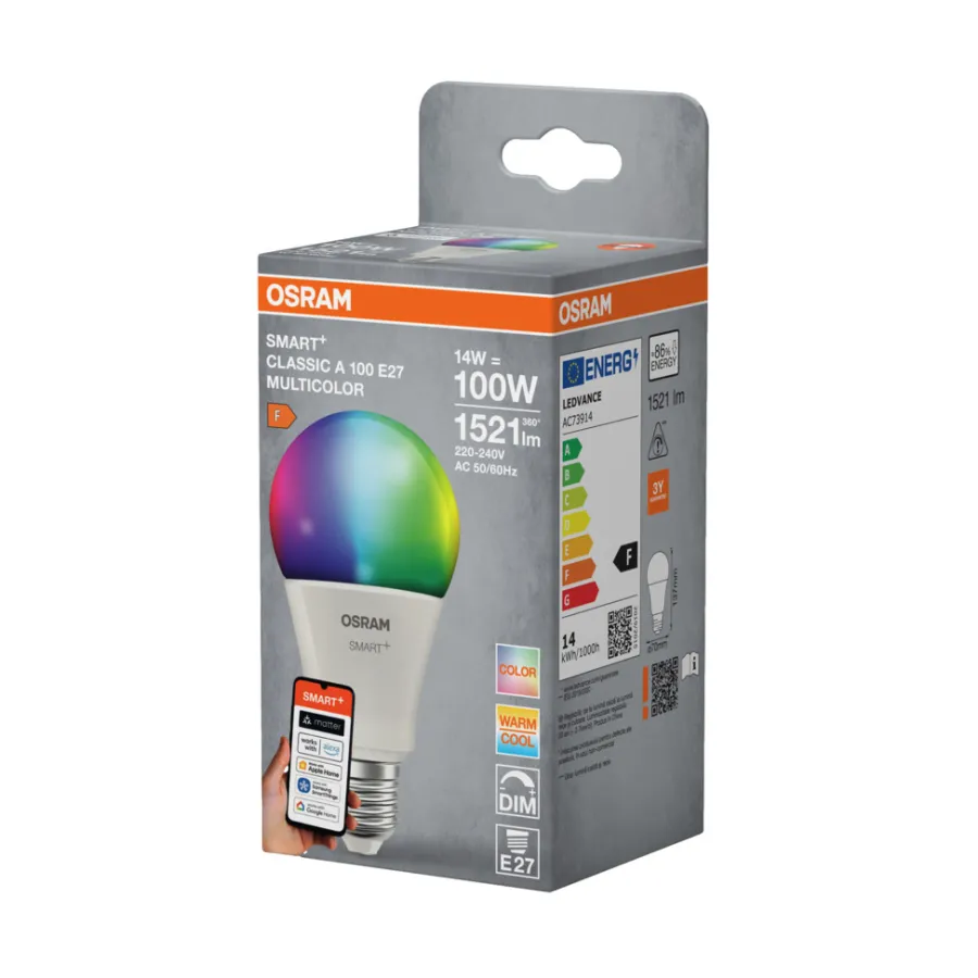 Led-Pærer|Smartpærer^LEDVANCE SMART+ standard pære RGBW E27 14 W