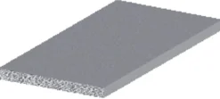 Profillister^ Listprofil flat aluminium - 2 x 25 mm x 1 meter