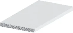 Profillister^ Listprofil flat hvit - 2 x 25 mm x 1 meter