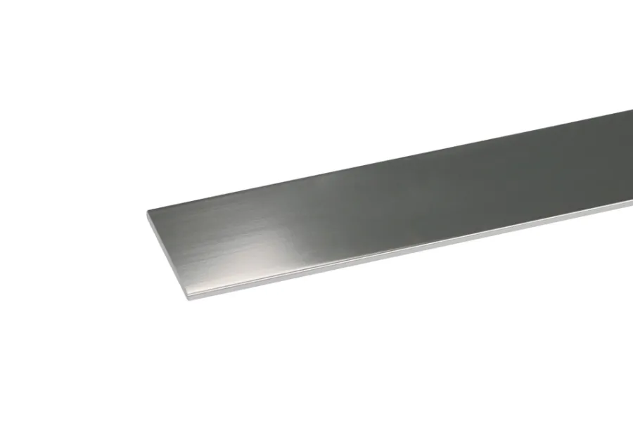 Profillister^ Listprofil flat sølv - 2 x 25 mm x 2 meter