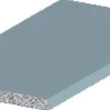 Profillister^ Listprofil flat sølv - 2 x 25 mm x 1 meter