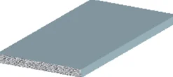 Profillister^ Listprofil flat sølv - 2 x 25 mm x 1 meter