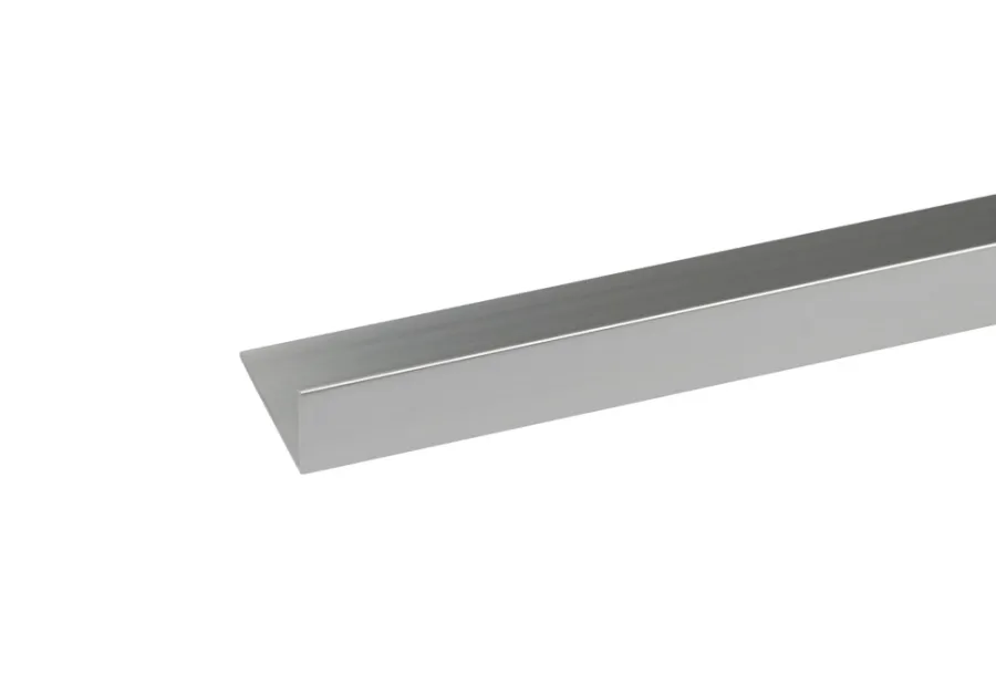 Profillister^ Listprofil sølv - 10 x 15 mm x 2 meter