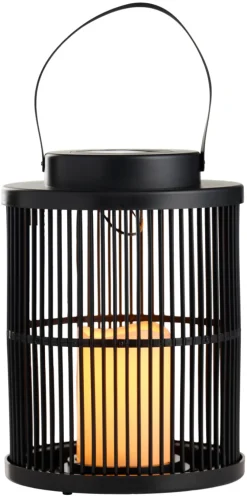 Solcellelamper^Garden Lykt med solcelle 18 x 18 x 25 cm - ® Svart