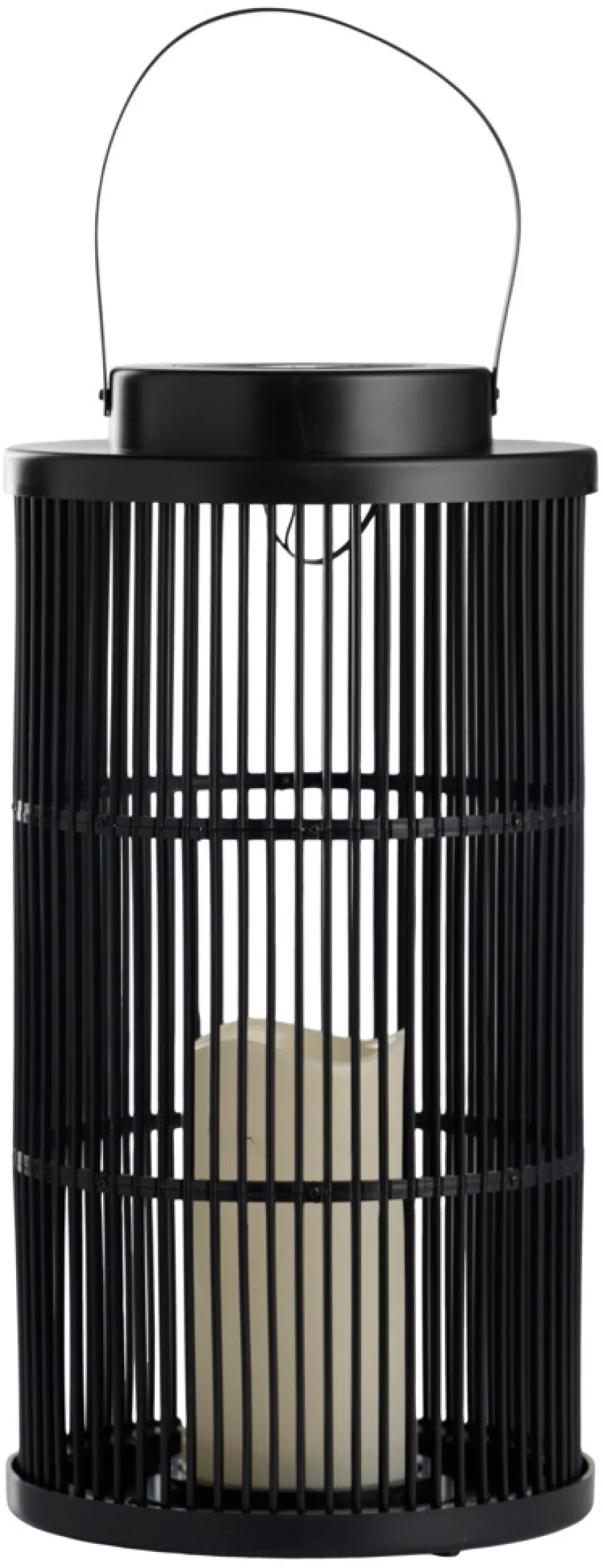 Solcellelamper^Garden Lykt med solcelle 18 x 18 x 36 cm - ® Svart