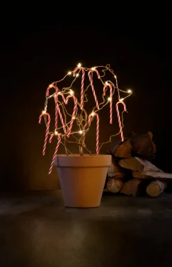 Dekorativ Belysning - Innendørs^Stemning Lyskjede med julestokker med 20 LED og timer 1,9 meter