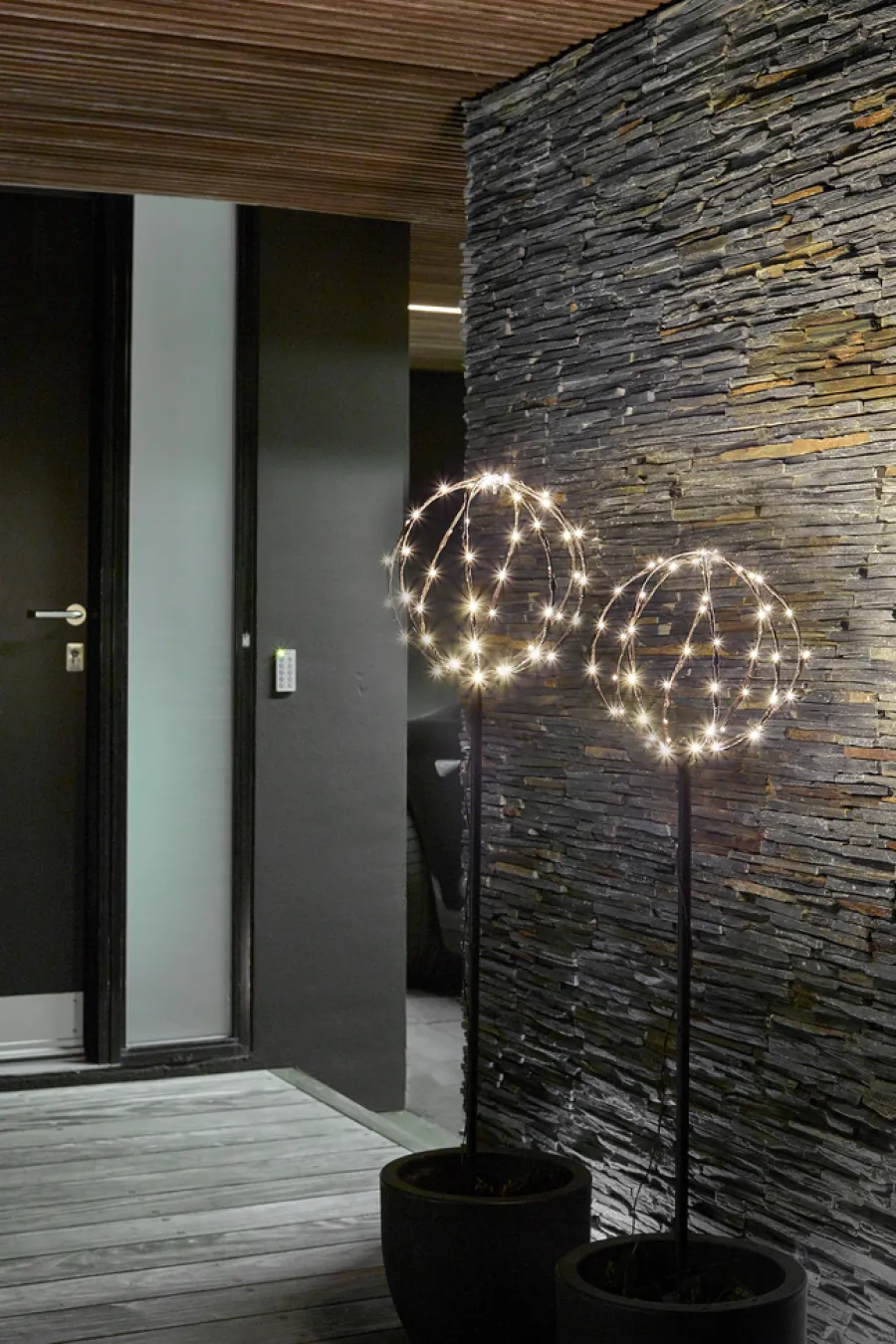 Dekorativ Belysning - Utendørs^Stemning Lystrær kuppel med 96 LED H130/110 cm 2-pk.