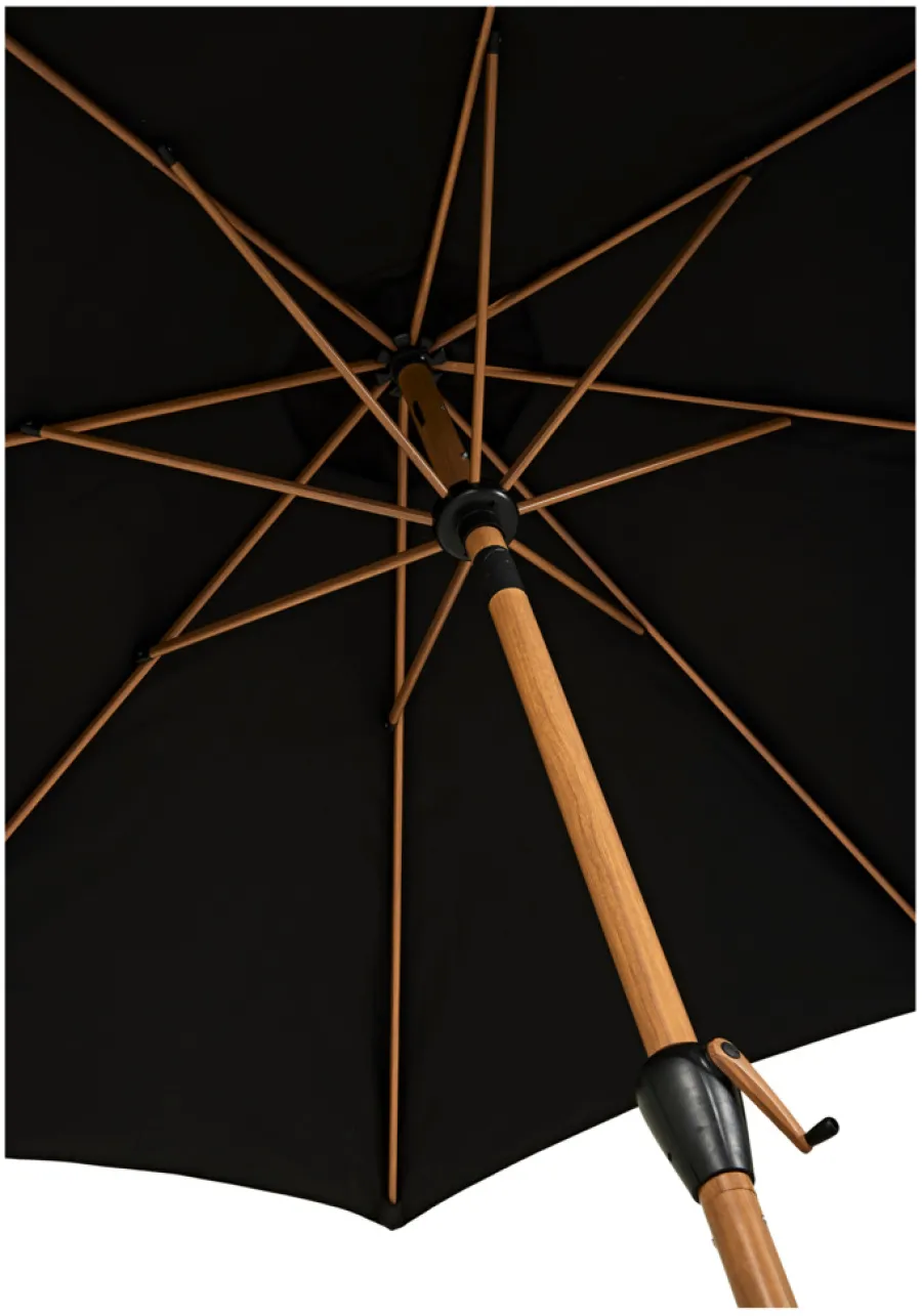 Sesongavslutning|Parasoller Og Markiser^Sunlife Markedsparasoll Stockholm Ø300 cm - ® Svart/teak