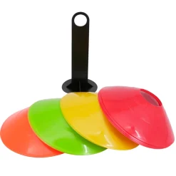 Sesongavslutning|Sport & Trening^Ud & Leg Markeringskjegler med holder Ø19 cm – 16 stk. rød/gull/grønn/oransje