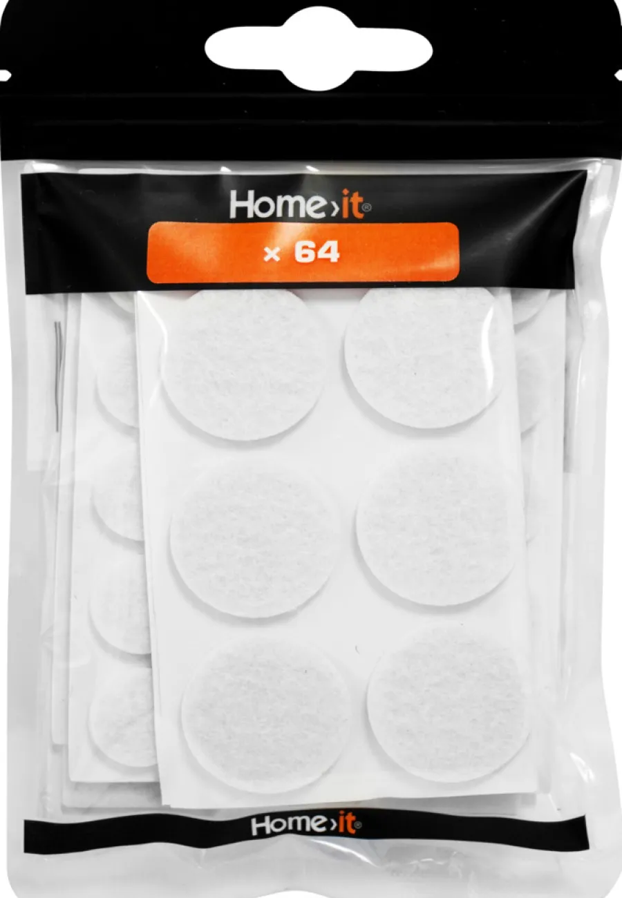 Møbelknotter^Home it Møbelknotter selvklebende hvit - 64 stk.