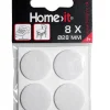 Møbelknotter^Home it Møbelknotter selvklebende Ø28 mm hvit - 8 stk.
