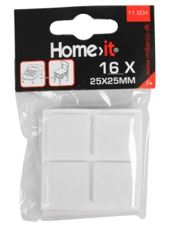 Møbelknotter^Home it Møbelknotter selvklebende 25 x 25 mm hvit - 16 stk.