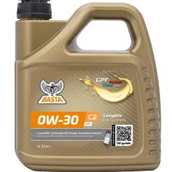 Motorolje & Spylervæske^Basta Motorolje 0W-30 C2 fullsyntetisk - 4 liter