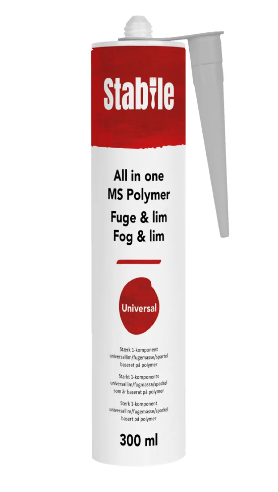 Monteringslim^Stabile MS fuge all in one grå 300 ml -