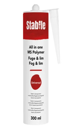 Monteringslim^Stabile MS fuge all in one hvit 300 ml -