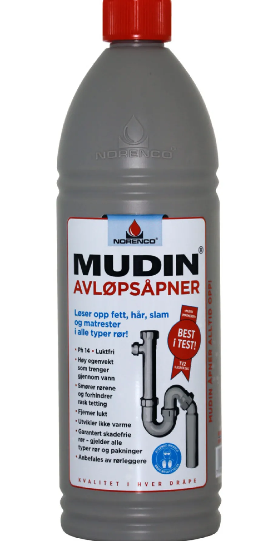 Rengjøringsmidler^Mudin avløpsåpner 1 liter