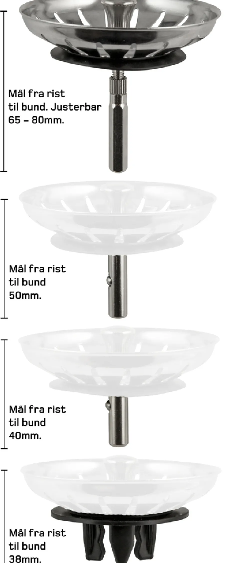 Reservedeler Til Kjøkkenvasker^ Multisil til kjøkkenvask Ø79 mm